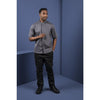 Southside Band Collar Chefs Jacket Charcoal Size M BB712-M