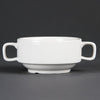 Olympia Whiteware Soup Bowls With Handles 400ml 6 Pack C239