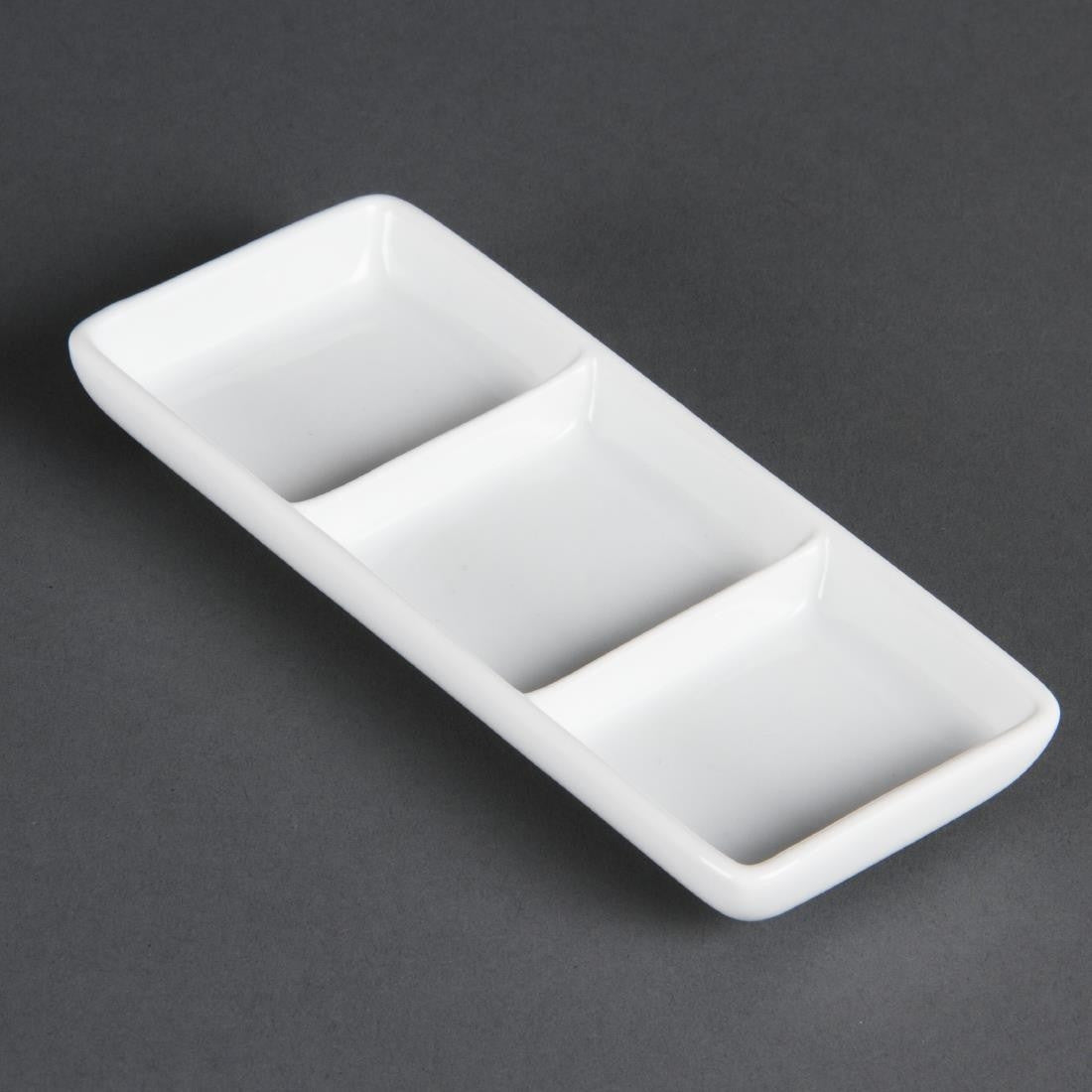 Olympia Whiteware 3 Section Dishes 12 Pack C336