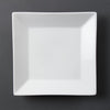 Olympia Whiteware Square Plates Wide Rim 250mm 6 Pack C360