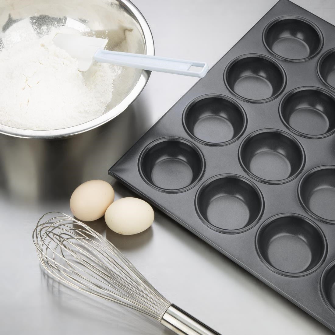 Vogue Aluminium Non-Stick Muffin Tray 24 Cup C564