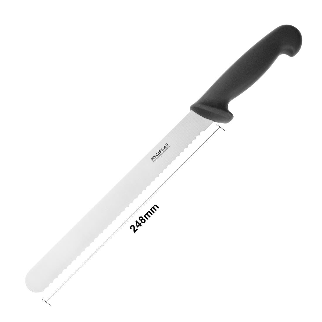 Hygiplas Serrated Slicer Black 25.5cm C579