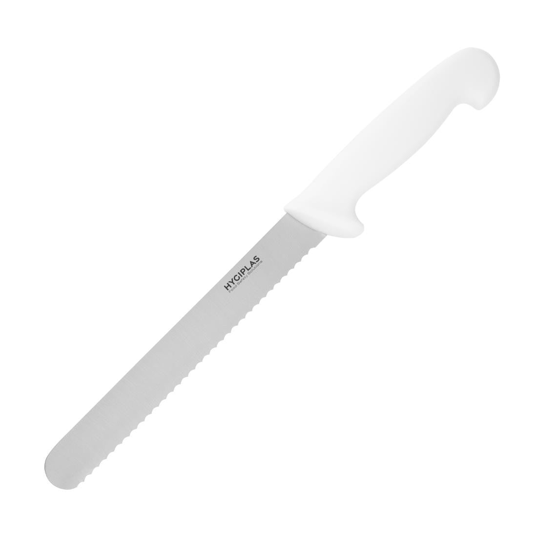 Full shot of Hygiplas Bread Knife White 20.5cm.