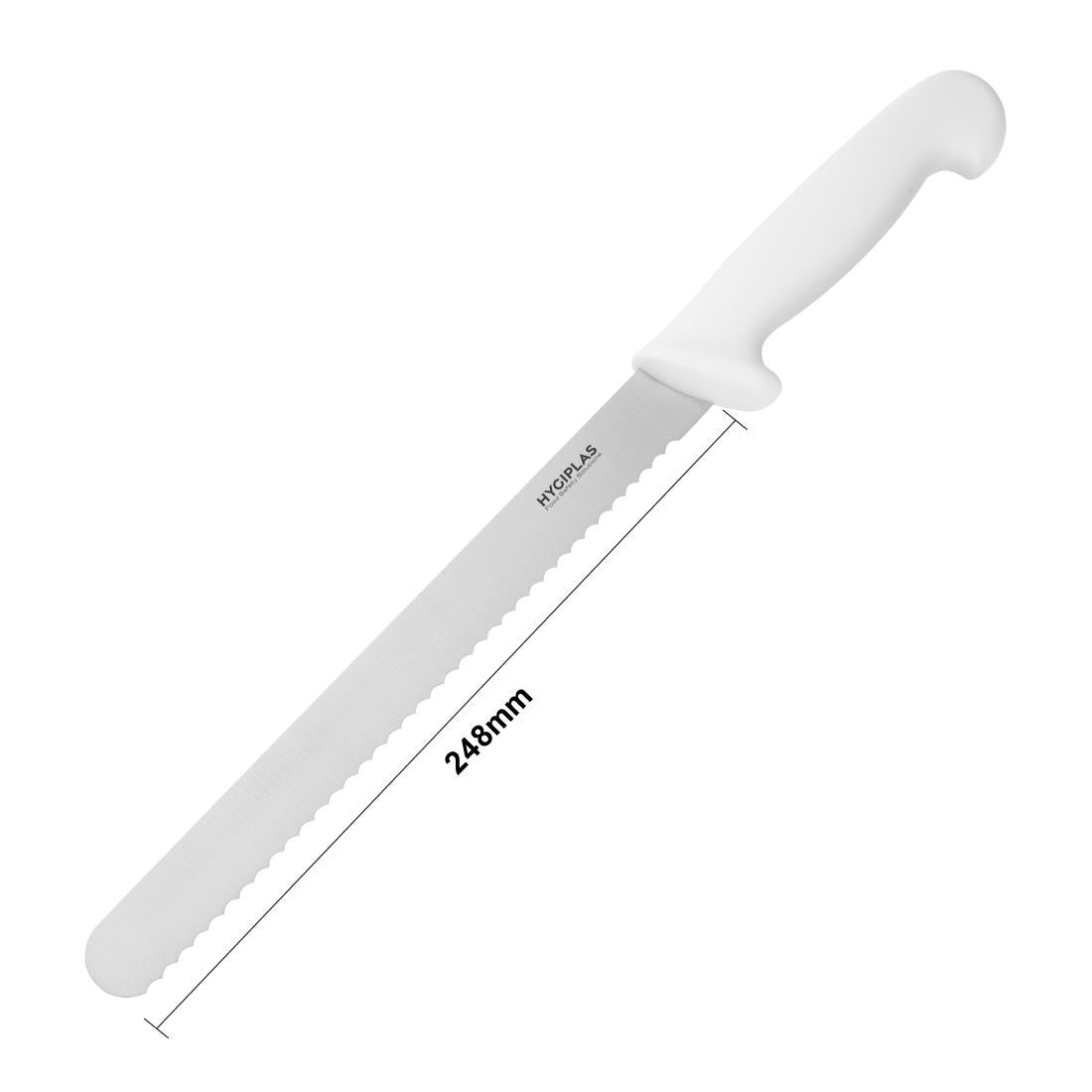Hygiplas Serrated Slicer White 25.5cm C883