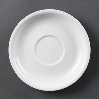 Olympia Whiteware Cappuccino Saucers 160mm 12 Pack CB463