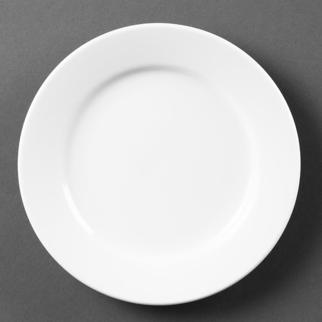Olympia Whiteware Wide Rimmed Plates 165mm 12 Pack CB478