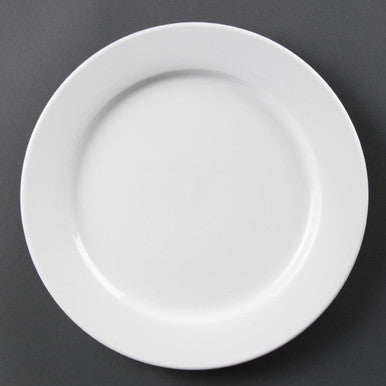 Olympia Whiteware Wide Rimmed Plates 280mm 6 Pack CB482