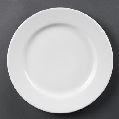 Olympia Whiteware Wide Rimmed Plates 310mm 6 Pack CB483