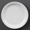 Olympia Whiteware Narrow Rimmed Plates 250mm 12 Pack CB490
