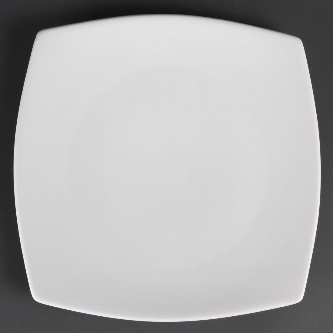 Olympia Whiteware Rounded Square Plates 270mm 6 Pack CB493