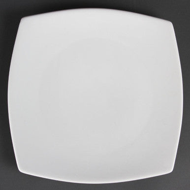 Olympia Whiteware Rounded Square Plates 270mm 6 Pack CB493
