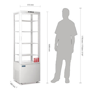 Polar C-Series Curved Door Display Fridge 235Ltr White CB509