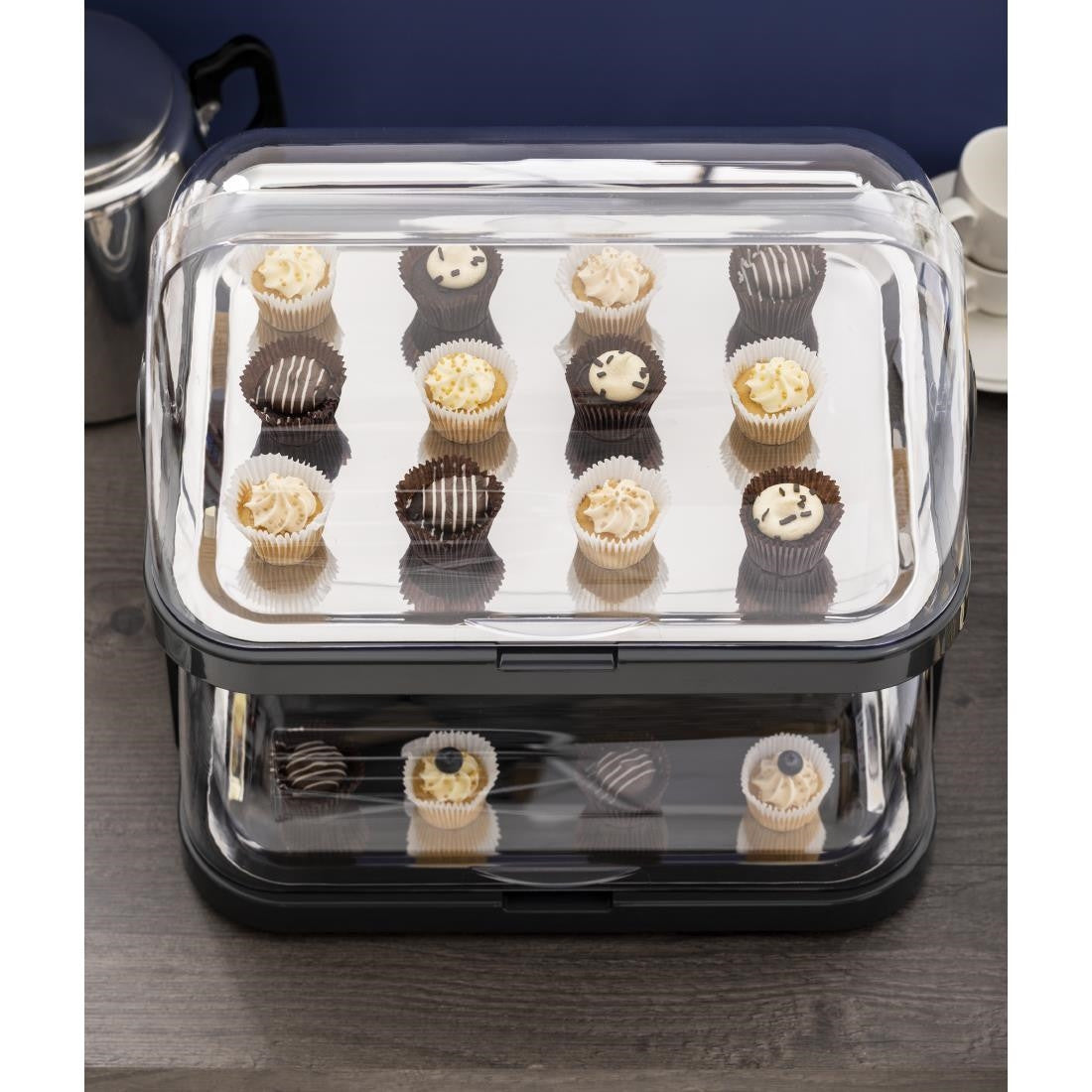 APS Roll Top Cool Display Tray Double Deck CB794