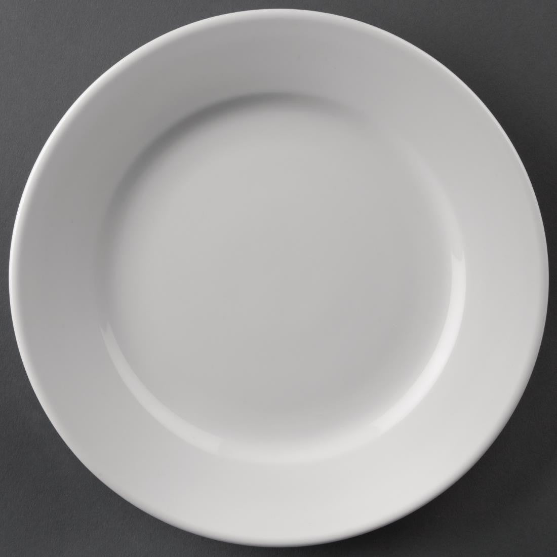 Olympia Athena Wide Rimmed Plates 202mm White 12 Pack CC207