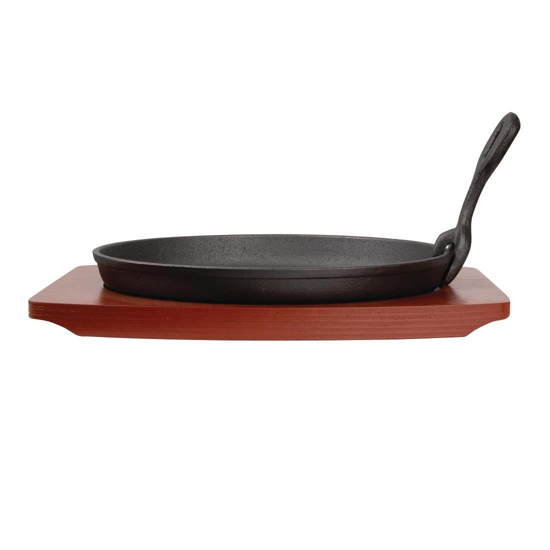 Olympia Cast Iron Round Sizzler with Wooden Stand CC311