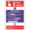 Vogue Fire Alarm / Fire Action Sign Self Adhesive CC926