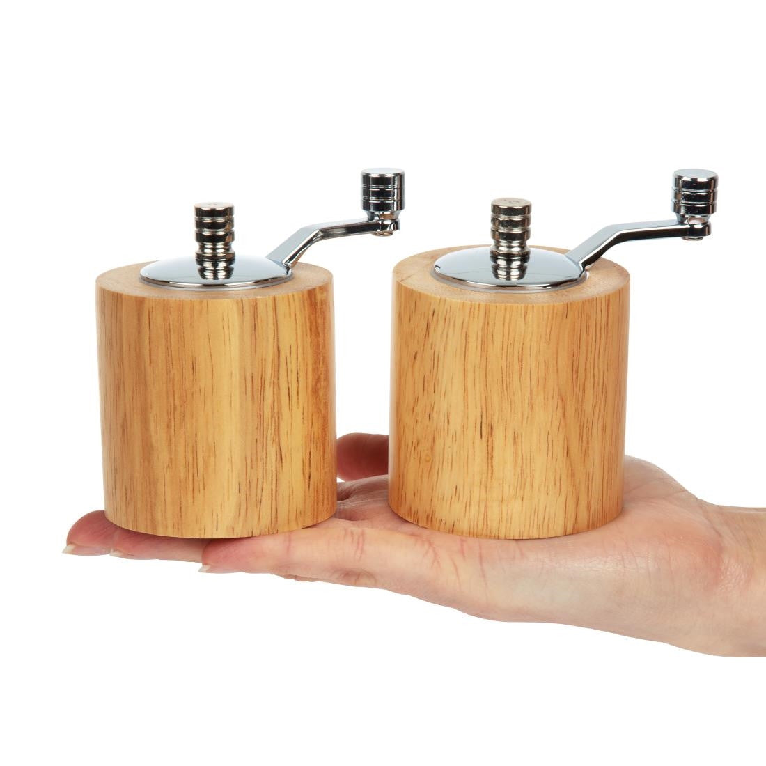 Olympia Light Wood Salt and Pepper Mill Grinder Set CE246