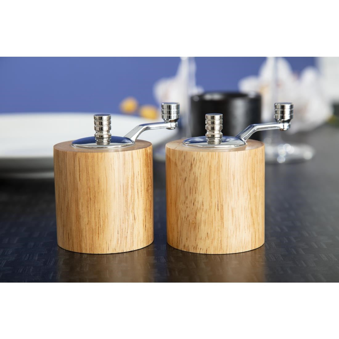 Olympia Light Wood Salt and Pepper Mill Grinder Set CE246