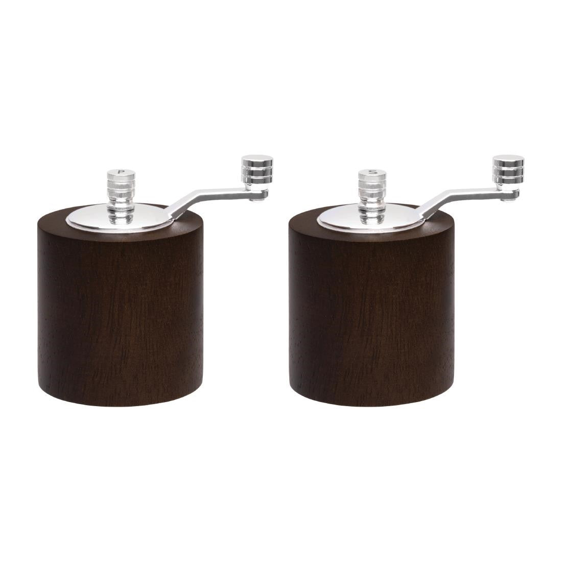 Olympia Dark Wood Salt and Pepper Mill Grinder Set CE247