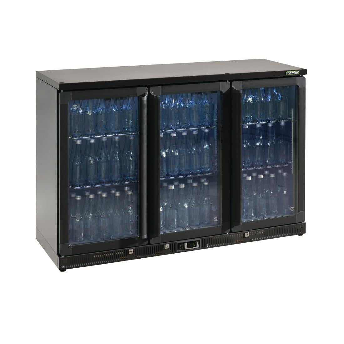 Gamko Bottle Cooler - Triple Hinged Door 315 Ltr Black CE556
