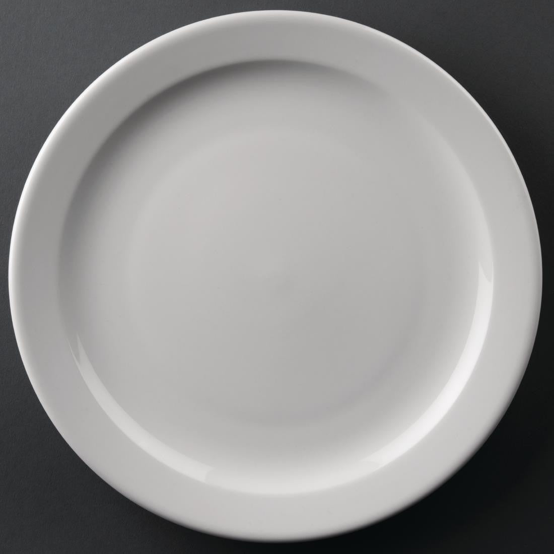Full shot of Olympia Athena Narrow Rimmed Plates 254mm.