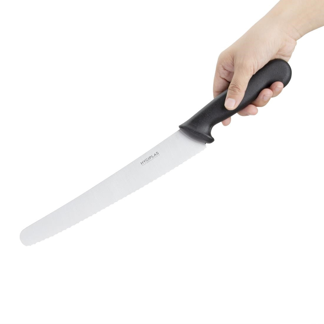 Hygiplas Serrated Pastry Knife Black 25.5cm CF895
