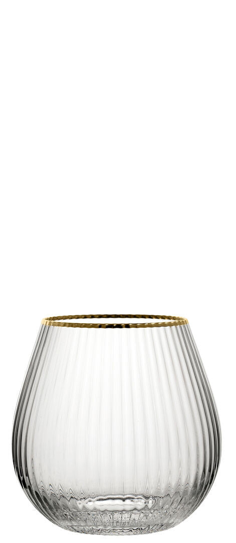 Utopia Hayworth Stemless Gin Glass Gold Rim 22oz (65cl) 6 Pack