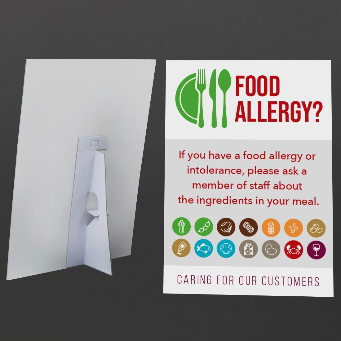 Customer Allergen Symbols & Ingredients Awareness Pub & Cafe Notice (2 x Display Options) CG204
