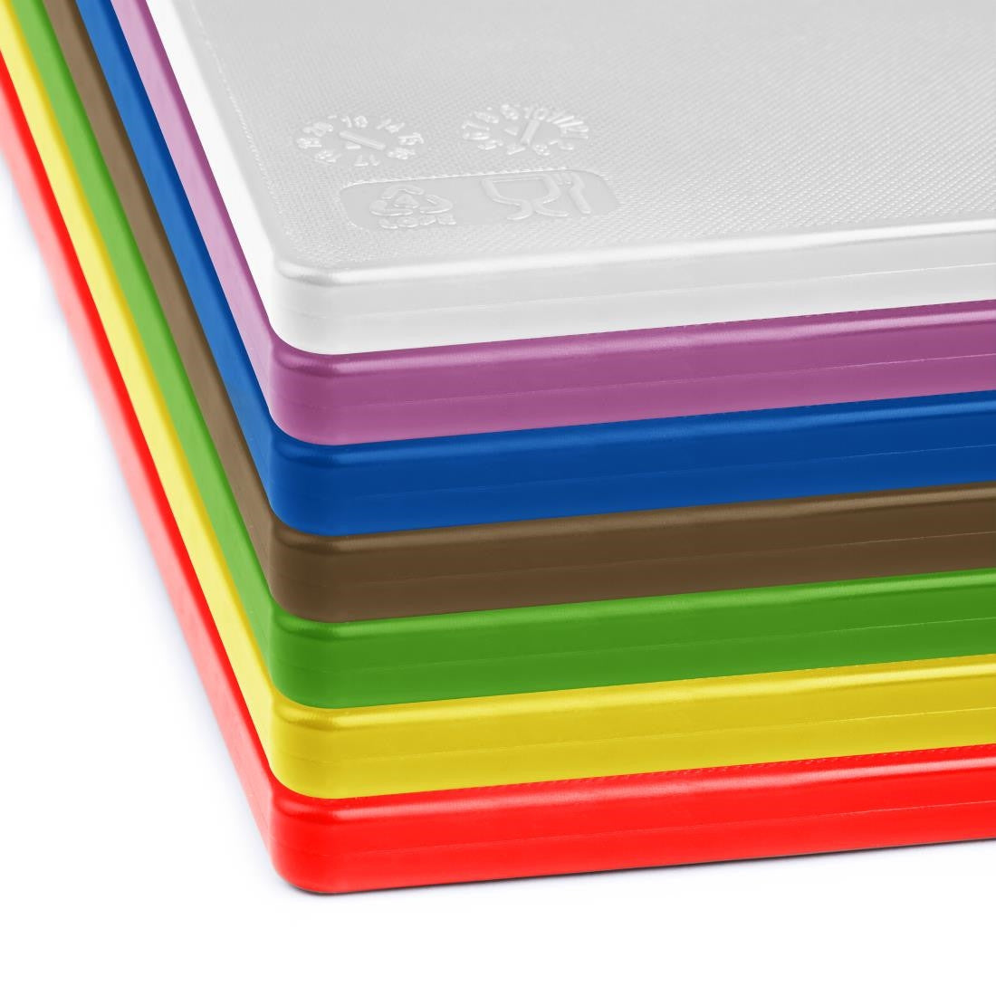 Hygiplas Low Density Anti Bacterial Chopping Boards (Set of 7 - 10mm High) CH046