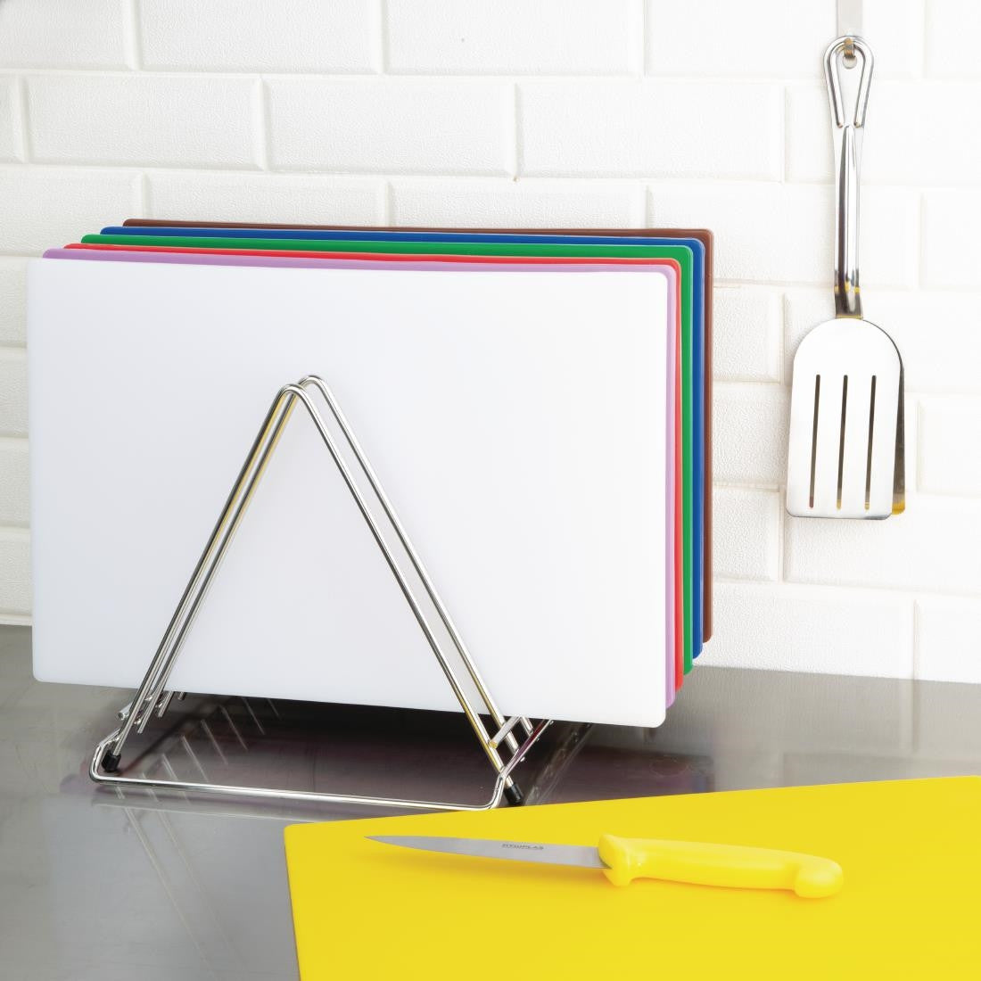 Hygiplas Heavy Duty Chopping Board Rack 7 Slots CH052