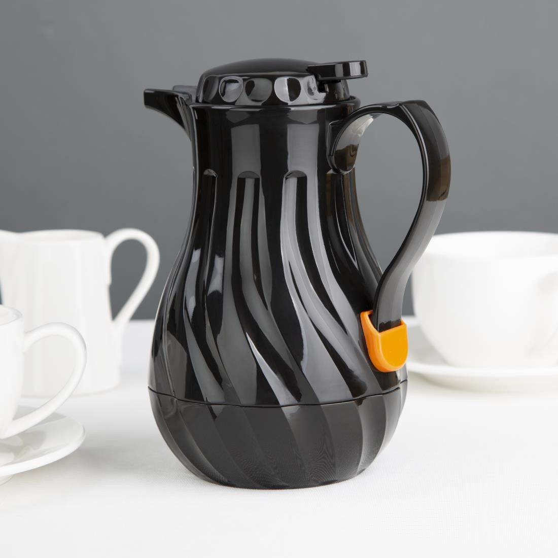 Olympia Insulated Swirl Jug Black 0.5Ltr CH116