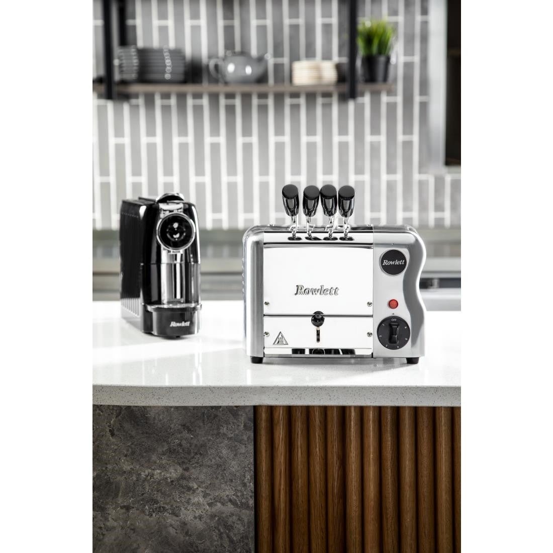 Rowlett Esprit 2 Slot Toaster Chrome w/2 x Additional Elements & Sandwich Cage CH177