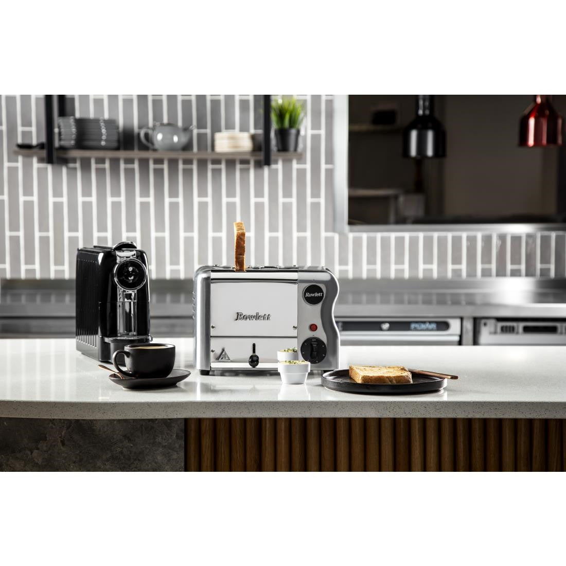 Rowlett Esprit 2 Slot Toaster Chrome w/2 x Additional Elements & Sandwich Cage CH177