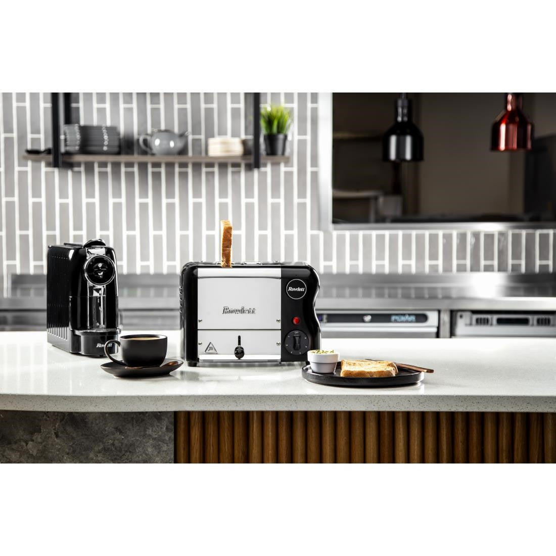 Rowlett Esprit 2 Slot Toaster Jet Black w/2 Additional Elements & Sandwich Cage CH179