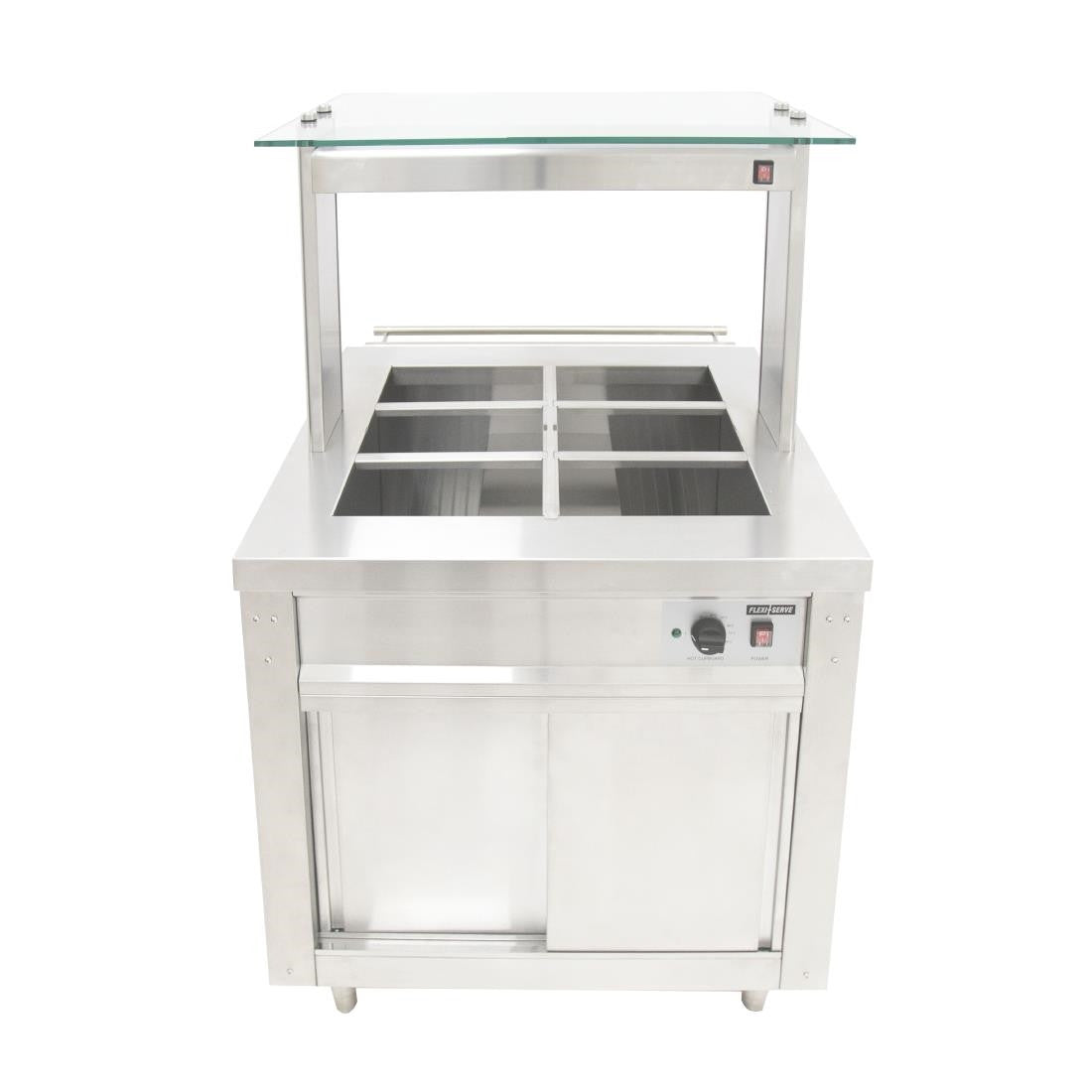 Parry Flexi-Serve Hot Cupboard with Wet Bain Marie Top and Quartz Heated Gantry FS-HBW2PACK CH190