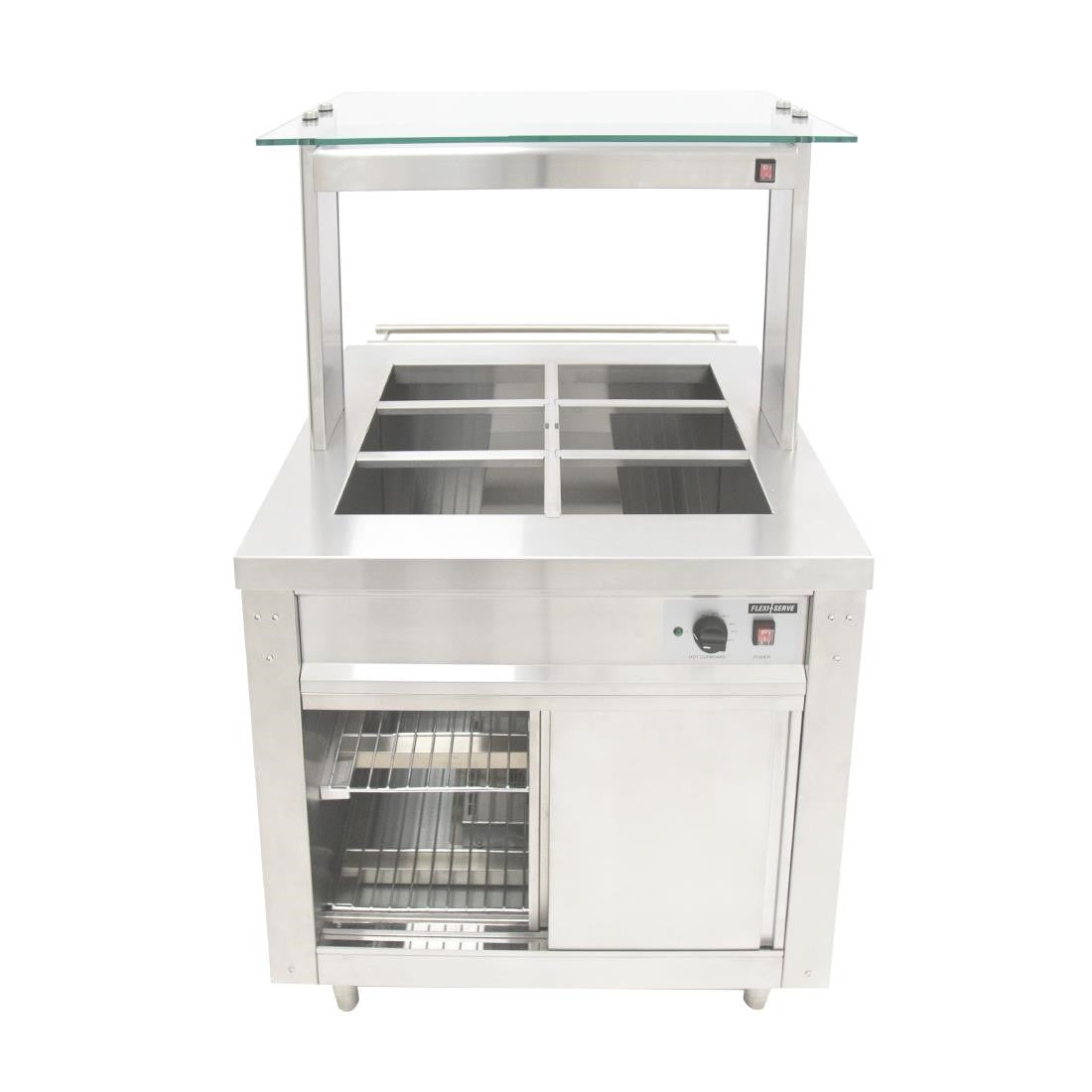 Parry Flexi-Serve Hot Cupboard with Wet Bain Marie Top and Quartz Heated Gantry FS-HBW2PACK CH190