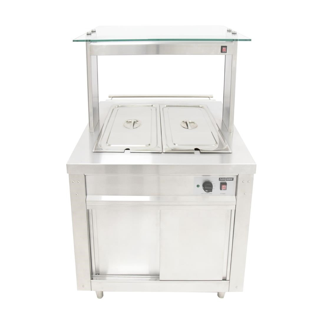 Parry Flexi-Serve Hot Cupboard with Wet Bain Marie Top and Quartz Heated Gantry FS-HBW2PACK CH190