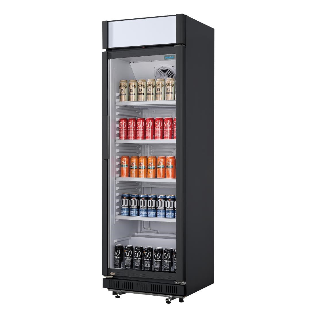 Nisbets Essentials Upright Display Cooler with Light Box 346Ltr CJ794