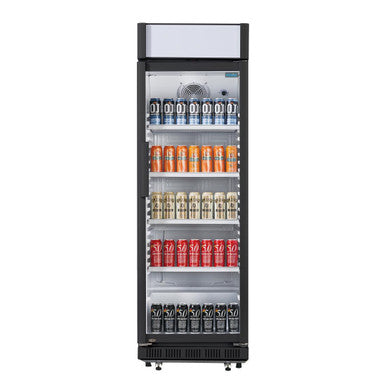 Nisbets Essentials Upright Display Cooler with Light Box 346Ltr CJ794