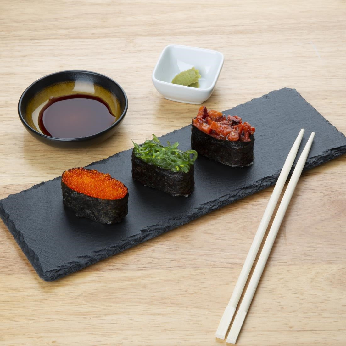 Olympia Natural Slate Rectangular Display Trays 300mm (Pack of 4) CK408