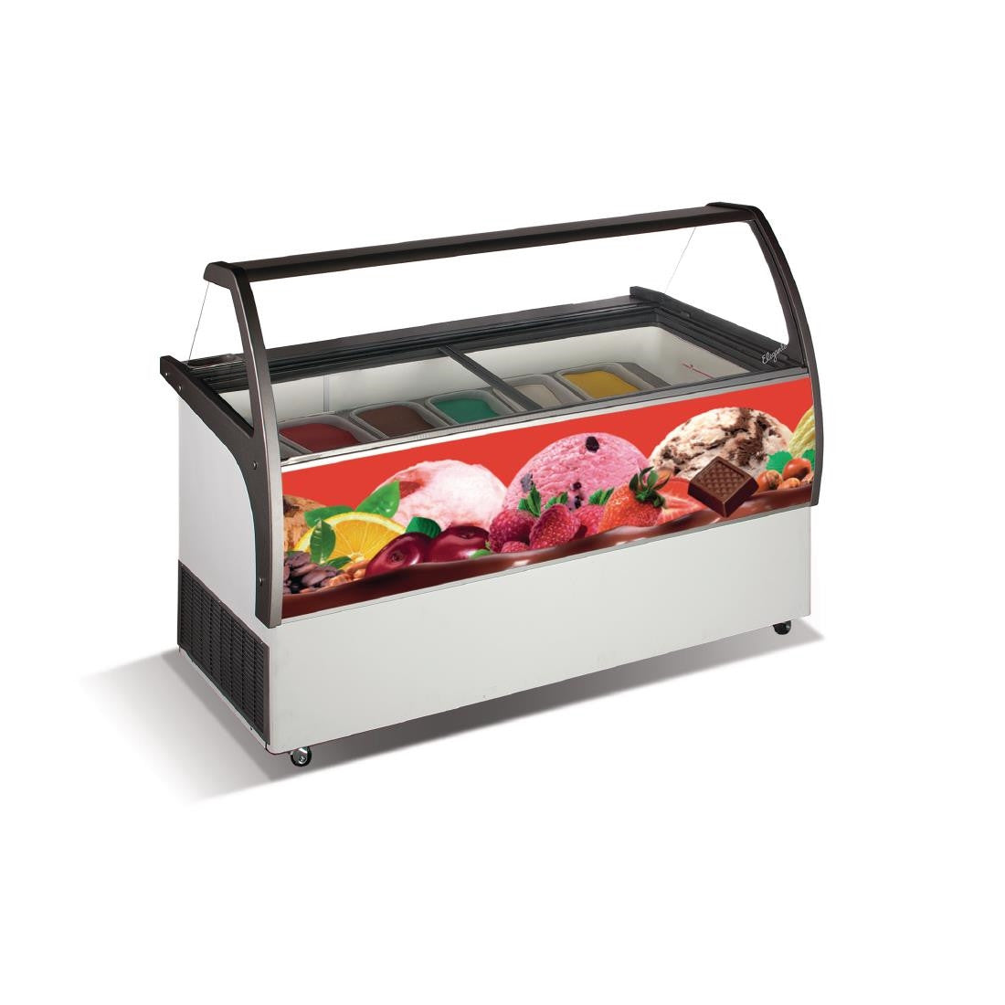 Crystal Venus Elegante 8 Pan Ice Cream Display Counter VenusEle36 CK644