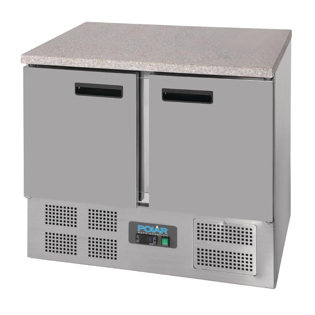 Polar G-Series Double Door Counter Fridge with Granite Work Top 240Ltr CL108