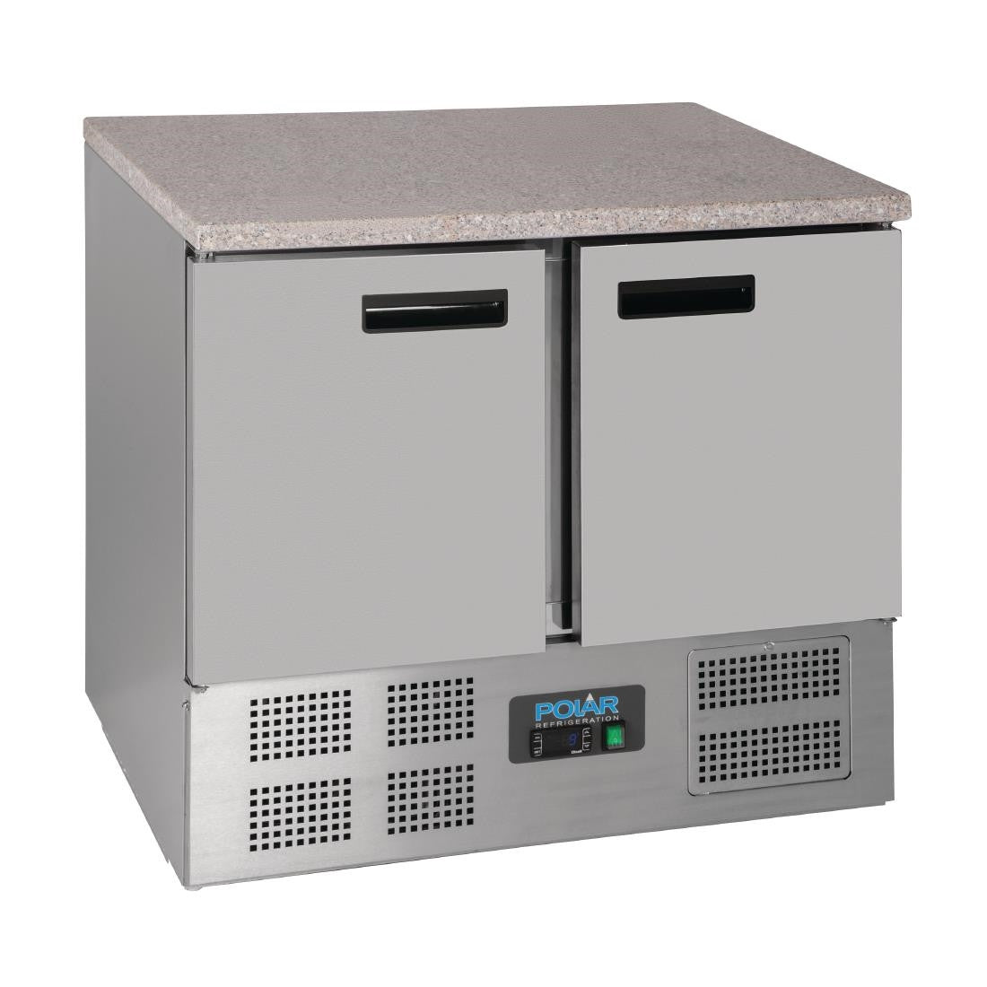 Polar G-Series Double Door Counter Fridge with Granite Work Top 240Ltr CL108