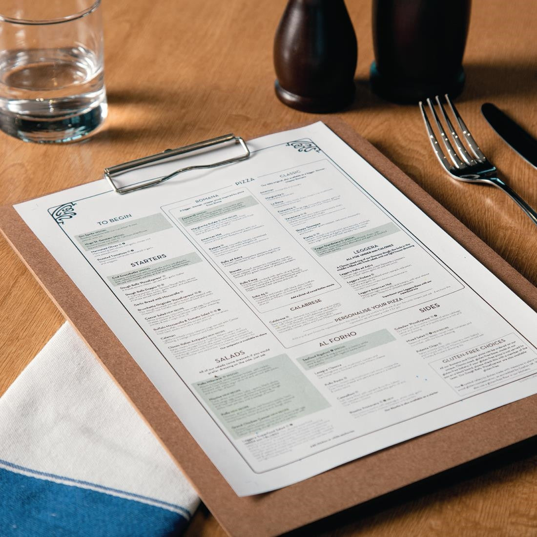 Olympia Menu Presentation Clipboard A4 CL174