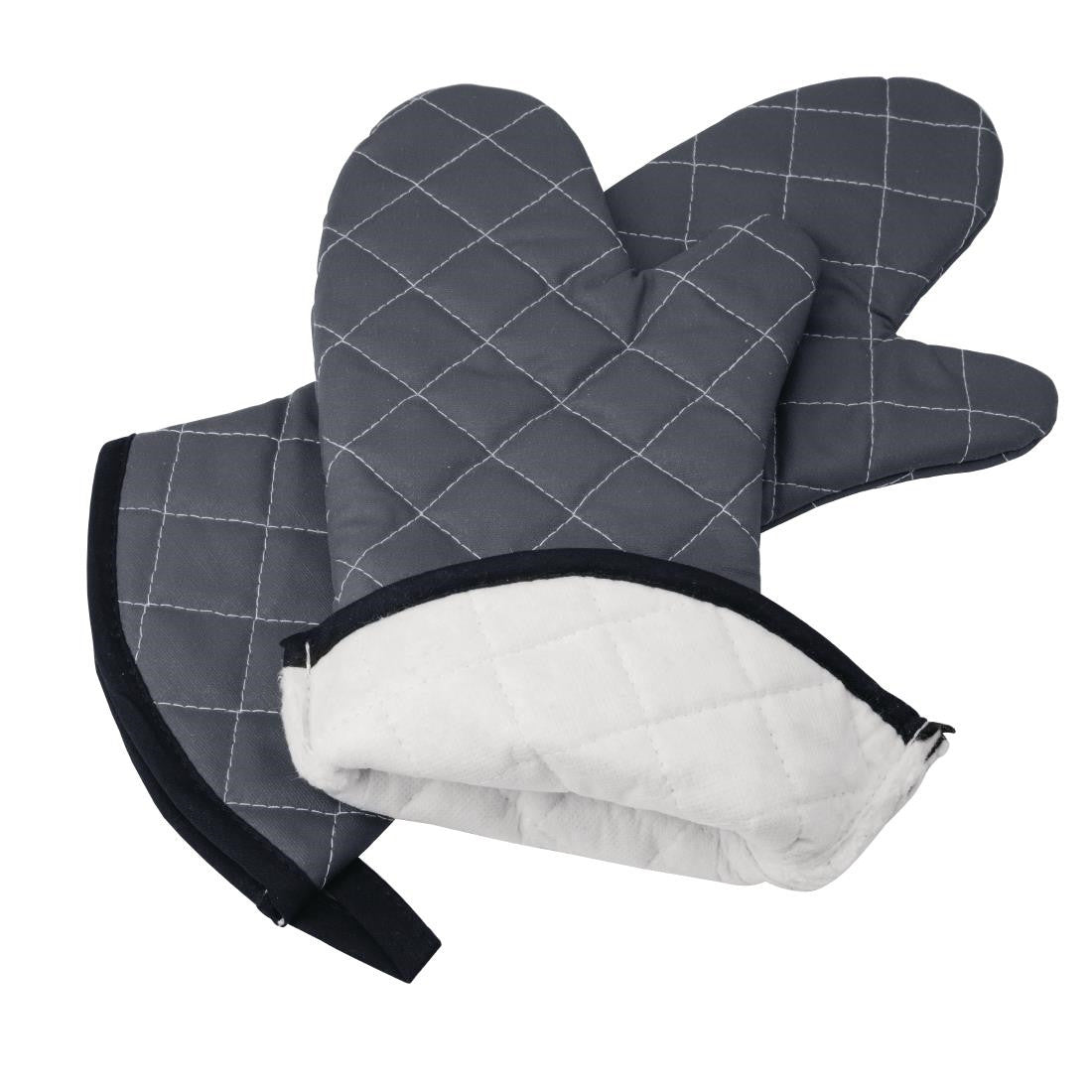 Two Vogue Flame Retardant Charcoal Oven Mitt 17".