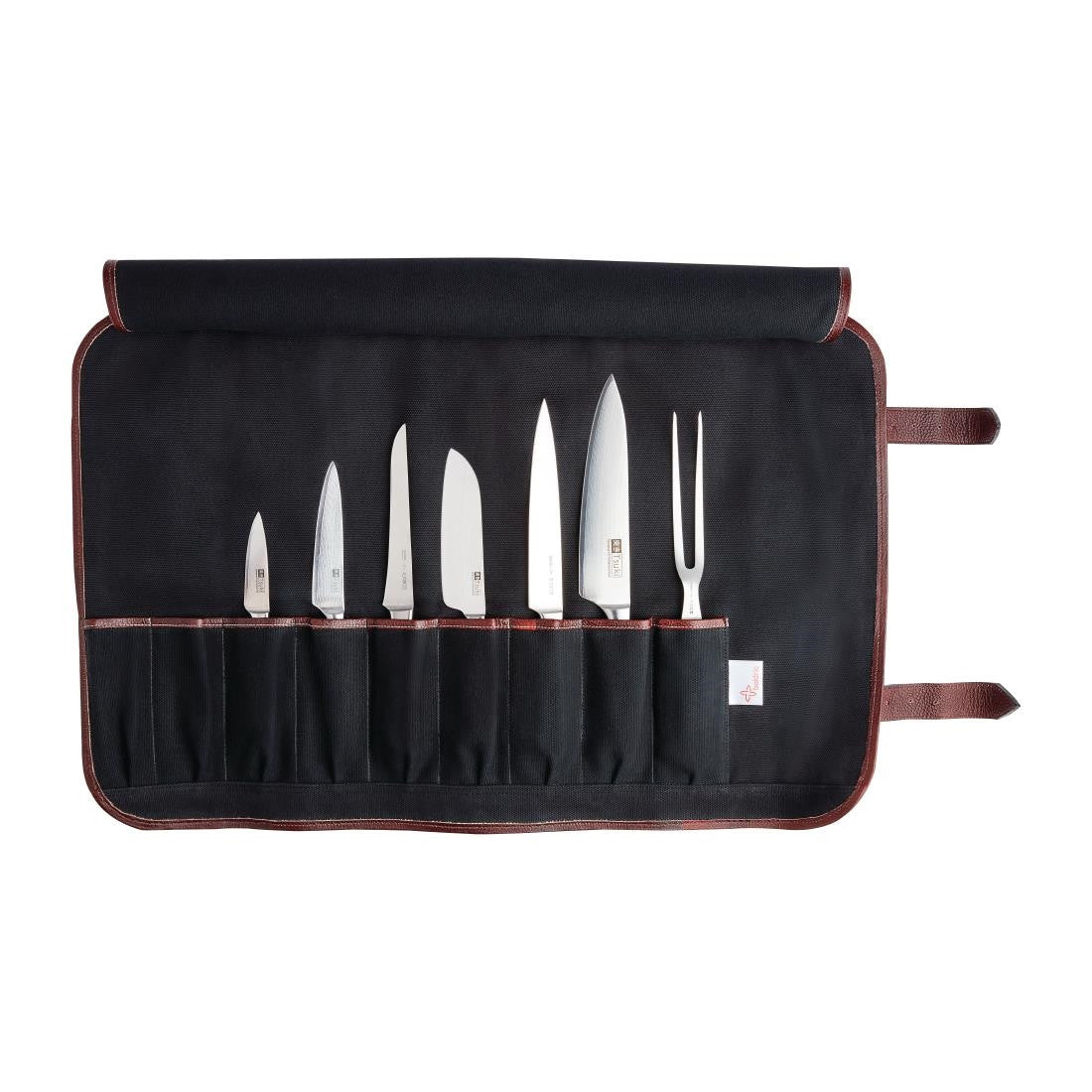 Boldric Canvas Knife Bag Black 9 Slots CM555