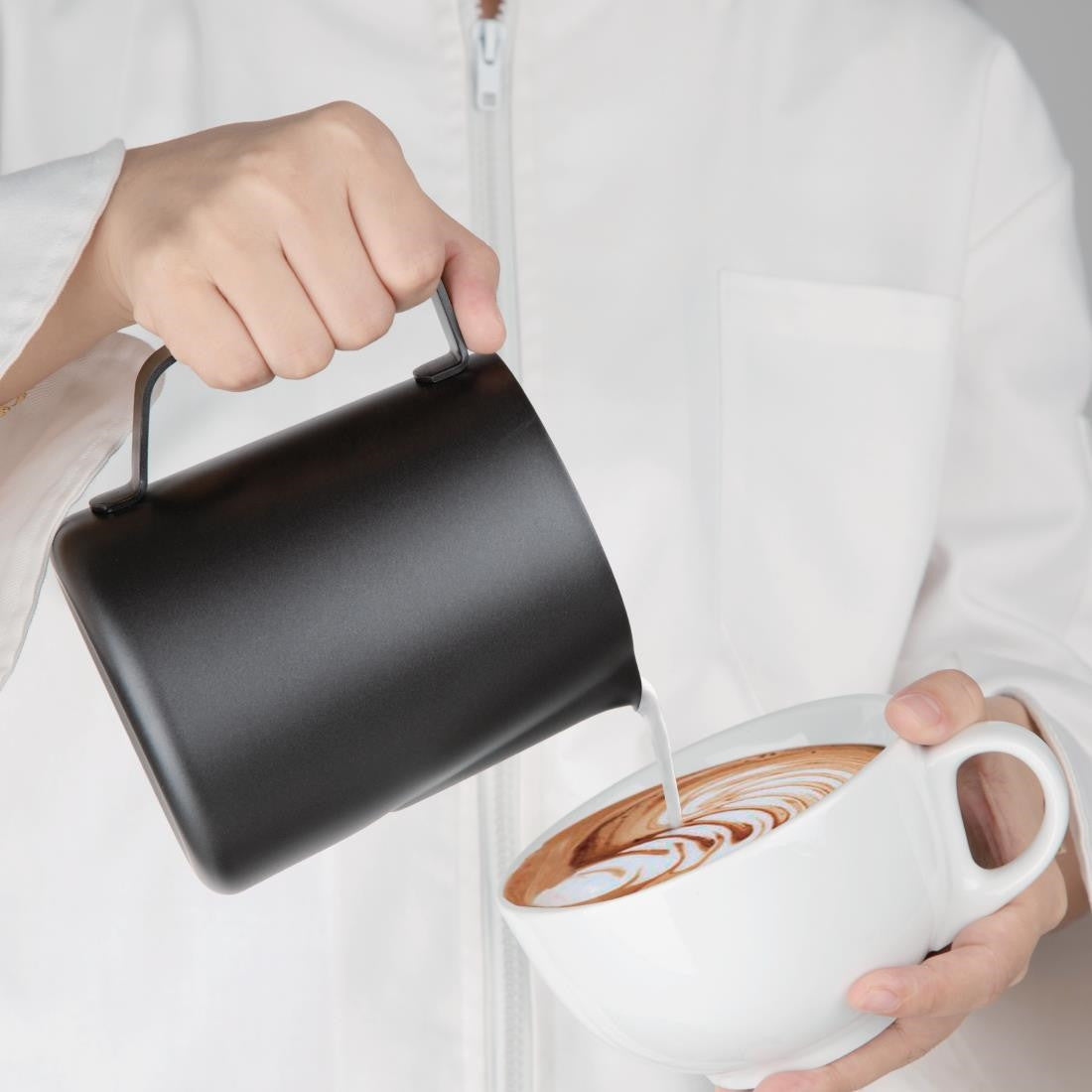 Olympia Black Non-Stick Milk Frothing Jug 900ml CM608