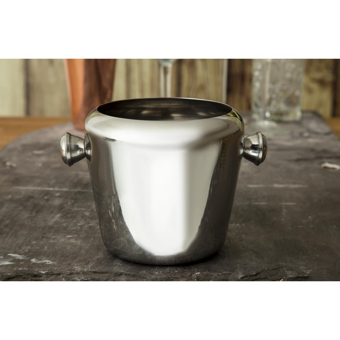 Olympia Mini Ice Bucket Stainless Steel 1Ltr CM863