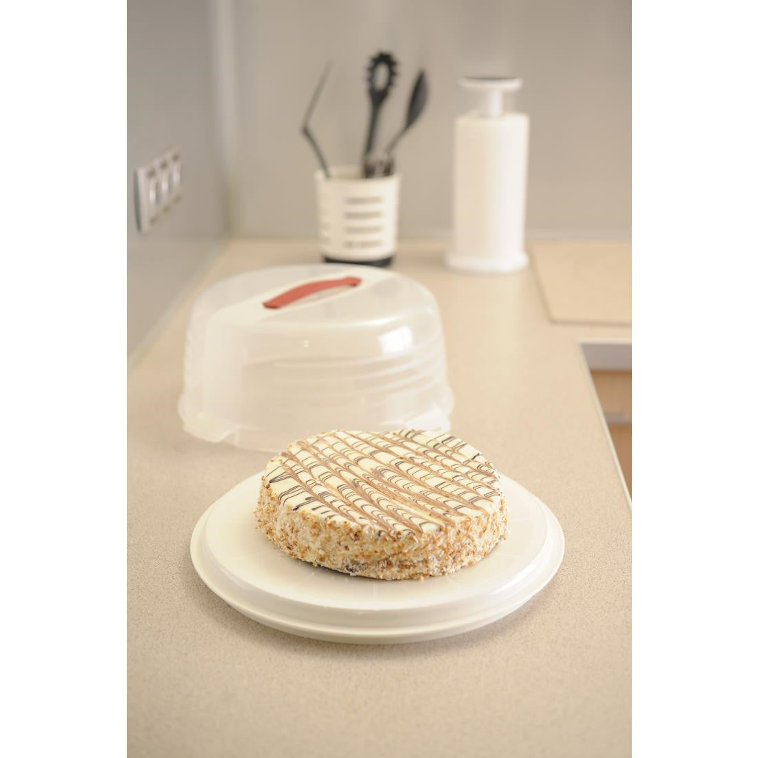 Curver Round Cake Box White 350mm CP070