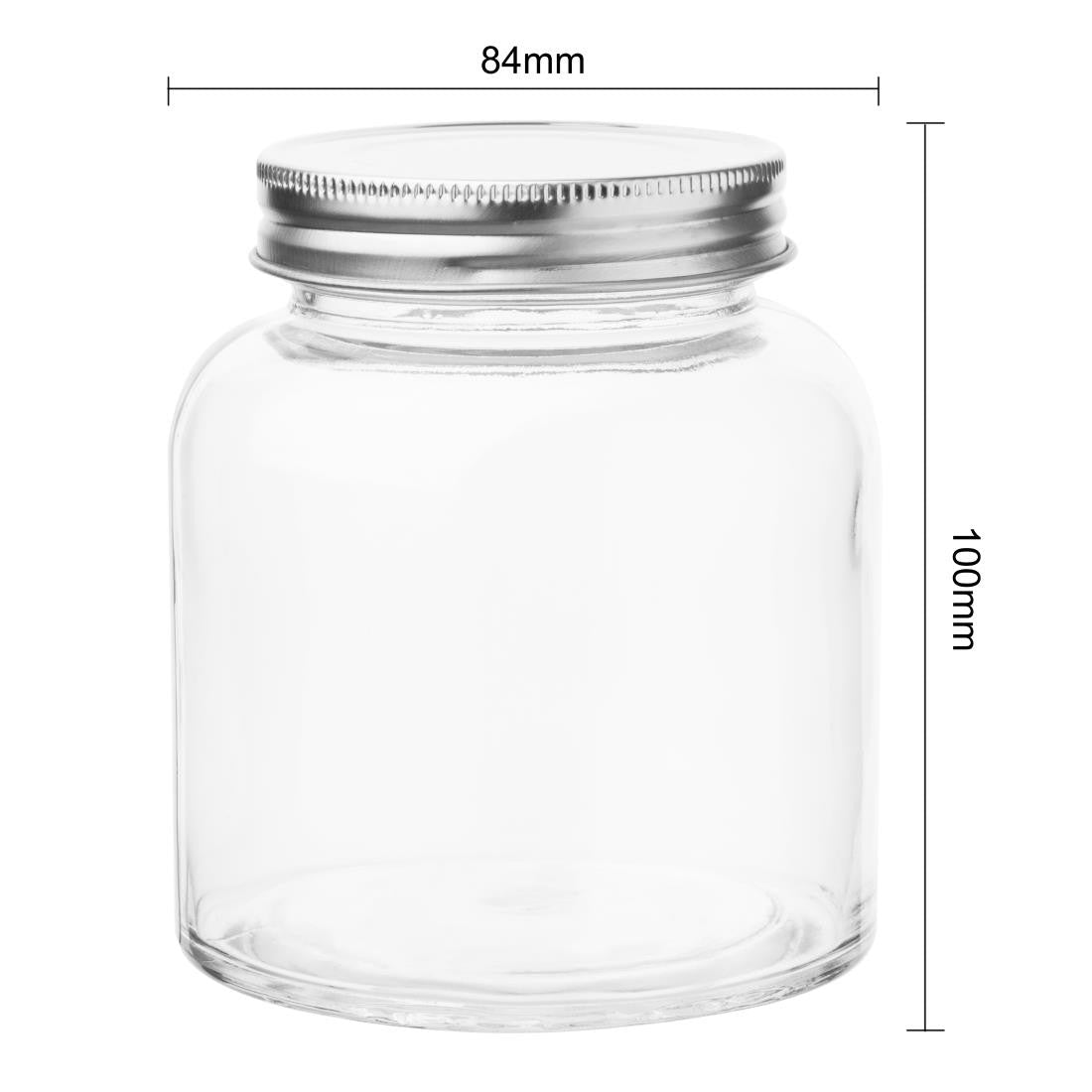 Vogue Glass Screw Top Preserving Jar 330ml (Pack of 6) CP082